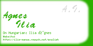 agnes ilia business card